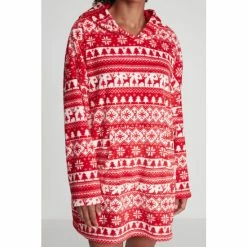 M&Co Red Family Fairisle Pattern Hoodie -M&Co shop unnamed file 1846