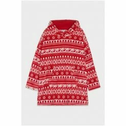 M&Co Red Family Fairisle Pattern Hoodie -M&Co shop unnamed file 1847