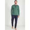 M&Co Green Blue Henley Jersey Pyjama Set -M&Co shop unnamed file 1848