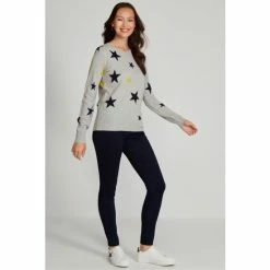 M&Co Grey Knitted Star Print Jumper -M&Co shop unnamed file 190