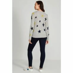 M&Co Grey Knitted Star Print Jumper -M&Co shop unnamed file 191