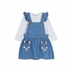 M&Co Blue Cat Pocket Pinny And Top Set 5 M&Co Blue Cat Pocket Pinny And Top Set -M&Co shop unnamed file 1922