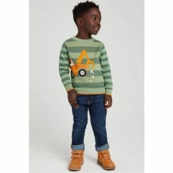 M&Co Green Truck Striped Jumper -M&Co shop unnamed file 197