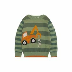 M&Co Green Truck Striped Jumper -M&Co shop unnamed file 198