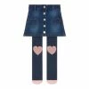 M&Co Blue Denim Skirt And Heart Tights -M&Co shop unnamed file 1980
