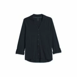 M&Co Blue 3/4 Sleeve Plain Shirt -M&Co shop unnamed file 1992