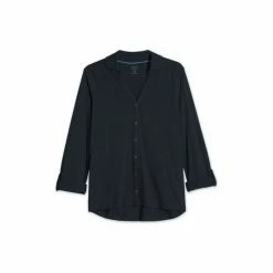 M&Co Blue 3/4 Sleeve Plain Shirt -M&Co shop unnamed file 1993