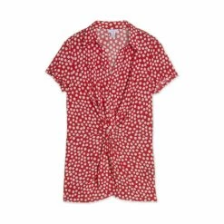 M&Co Red Spot Twist Front Shirt -M&Co shop unnamed file 2010