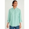 M&Co Green Poplin Stripe Shirt