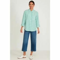 M&Co Green Poplin Stripe Shirt -M&Co shop unnamed file 2022