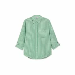 M&Co Green Poplin Stripe Shirt -M&Co shop unnamed file 2024