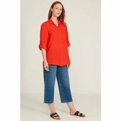 M&Co Orange Plain Casual Shirt -M&Co shop unnamed file 2035