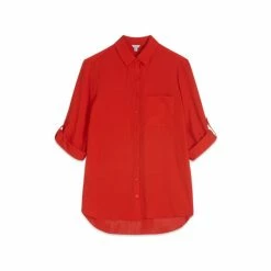 M&Co Orange Plain Casual Shirt -M&Co shop unnamed file 2036