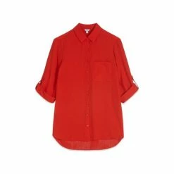 M&Co Orange Plain Casual Shirt -M&Co shop unnamed file 2037