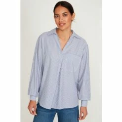 M&Co Blue Stripe Shirt -M&Co shop unnamed file 2041