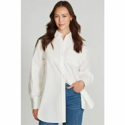 M&Co White Longline Poplin Shirt