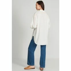 M&Co White Longline Poplin Shirt -M&Co shop unnamed file 2046