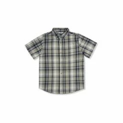 M&Co Large Cream Check Short Sleeve Shirt -M&Co shop unnamed file 2051
