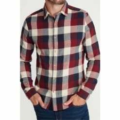 M&Co Red Long Sleeve Check Shirt -M&Co shop unnamed file 2088