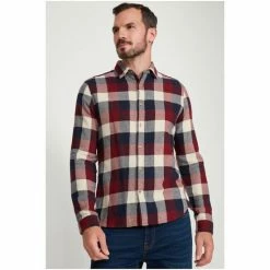 M&Co Red Long Sleeve Check Shirt -M&Co shop unnamed file 2089