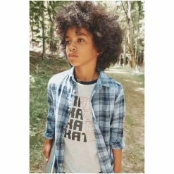 M&Co Blue Check Long Sleeve Shirt -M&Co shop unnamed file 2101