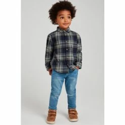 M&Co Green Check Long Sleeve Shirt