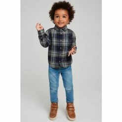 M&Co Green Check Long Sleeve Shirt -M&Co shop unnamed file 2104