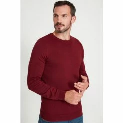 M&Co Red Crew Neck Knitted Jumper