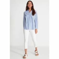 M&Co Petite Stripe Poplin Shirt -M&Co shop unnamed file 2117