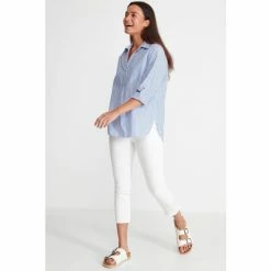 M&Co Petite Stripe Poplin Shirt -M&Co shop unnamed file 2118