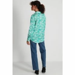 M&Co Green Printed Satin Shirt -M&Co shop unnamed file 2124