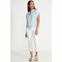 M&Co Petite Ditsy Tie Front Shirt -M&Co shop unnamed file 2131