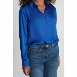 M&Co Blue Satin Shirt -M&Co shop unnamed file 2139