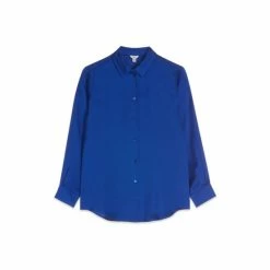 M&Co Blue Satin Shirt -M&Co shop unnamed file 2140