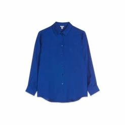 M&Co Blue Satin Shirt -M&Co shop unnamed file 2141