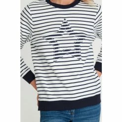 M&Co Blue Stripe Applique Sweat Top -M&Co shop unnamed file 2159