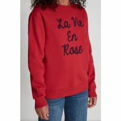 M&Co Red La Vie Embroidered Crew Sweatshirt -M&Co shop unnamed file 2194