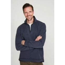 M&Co Blue Half Zip Sweatshirt -M&Co shop unnamed file 2204