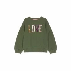 M&Co Green Love Slogan Sweatshirt