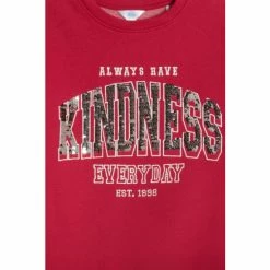 M&Co Red Kindness Slogan Sweatshirt -M&Co shop unnamed file 2228