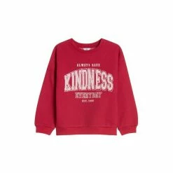 M&Co Red Kindness Slogan Sweatshirt -M&Co shop unnamed file 2229