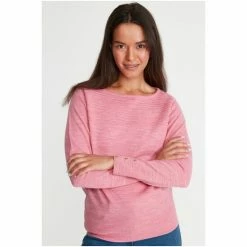 M&Co Petite Pink Plain Boat Neck Jumper -M&Co shop unnamed file 225