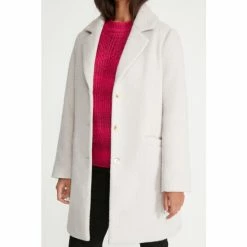 M&Co Petite Grey Herringbone Coat -M&Co shop unnamed file 2297