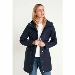 M&Co Blue Drawstring Waist Raincoat