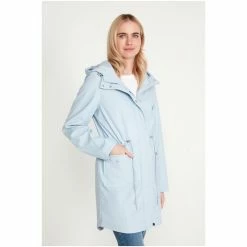 M&Co Blue Drawstring Waist Raincoat -M&Co shop unnamed file 2328