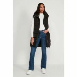 M&Co Longline Padded Black Gilet
