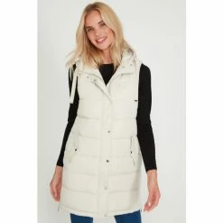M&Co White Longline Padded Gilet