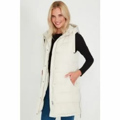 M&Co White Longline Padded Gilet -M&Co shop unnamed file 2337