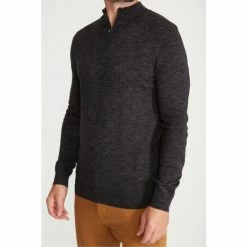 M&Co Grey Half Zip Knit Jumper -M&Co shop unnamed file 235