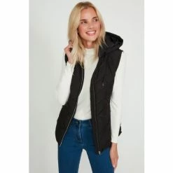 M&Co Short Chevron Black Gilet